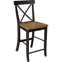 X-Back Stool in Hickory Coal