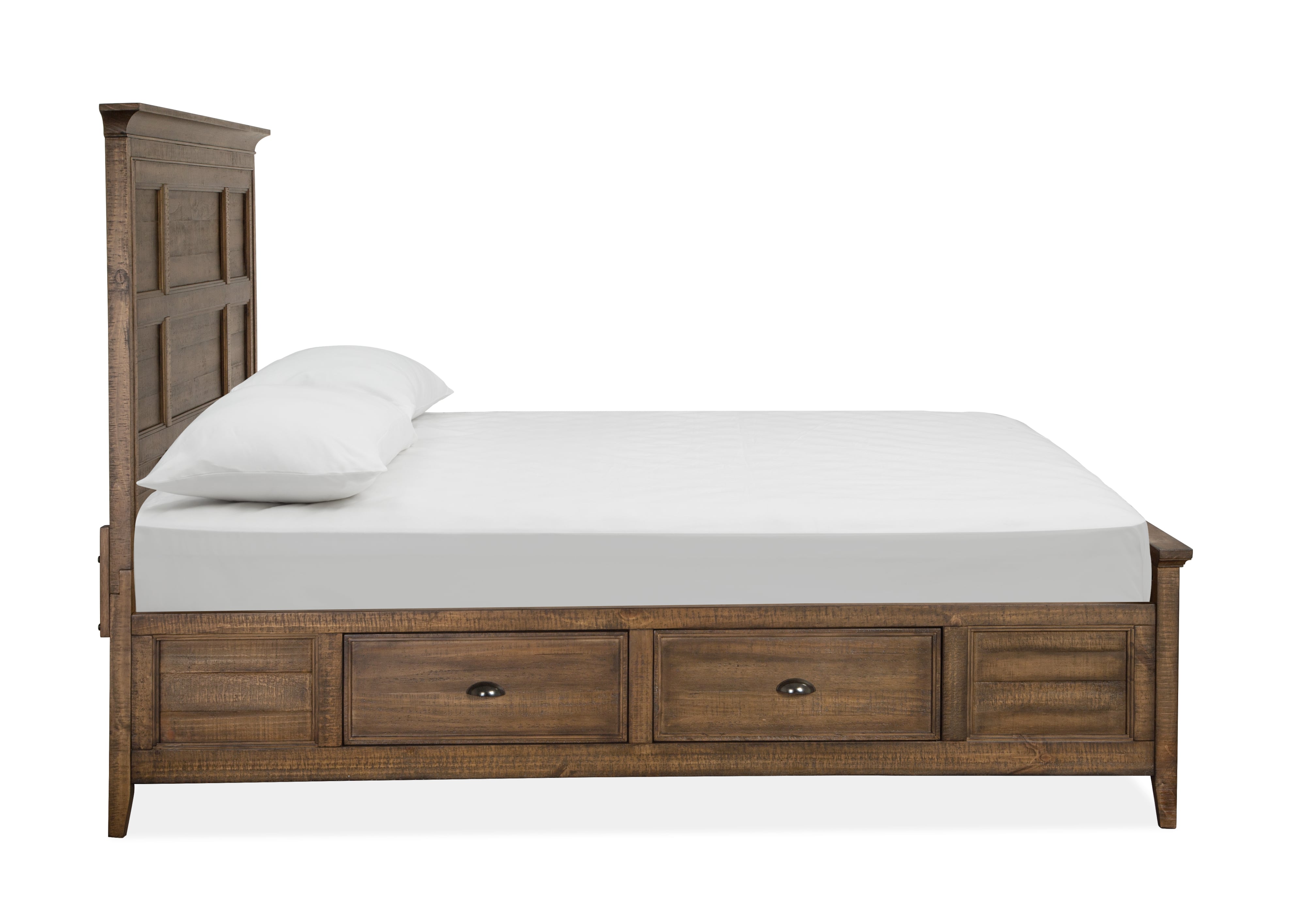 Sharon Bay Creek King Panel Bed with Storage Rails