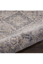 kathy ireland Home by Nourison Moroccan Celebration 5'3" x 7'3" Navy Rectangle Rug