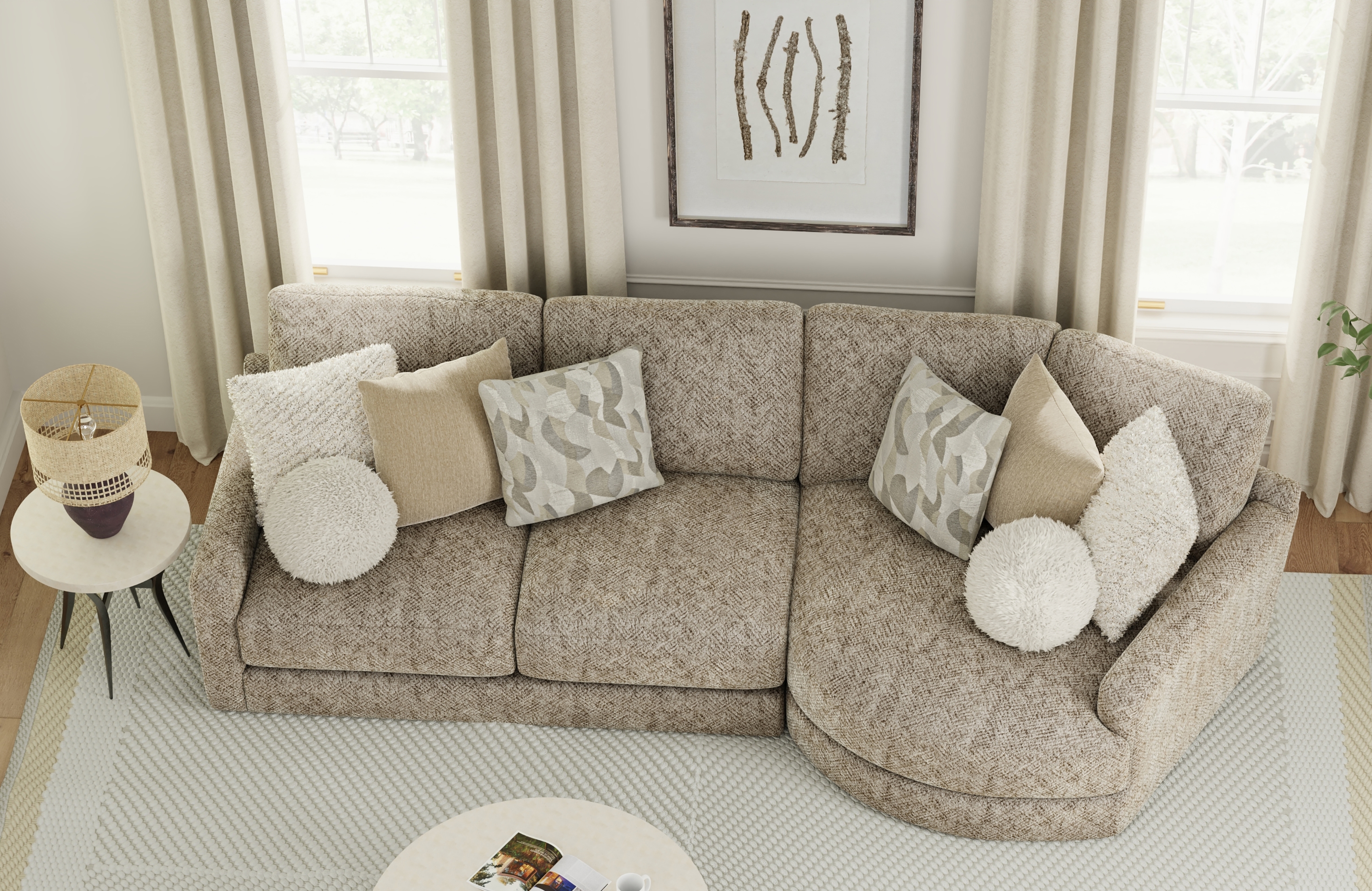 Jackson Furniture Turner 2-Piece Sectional Sofa with Piano Wedge