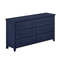 Youth 6 Drawer Dresser in Blue
