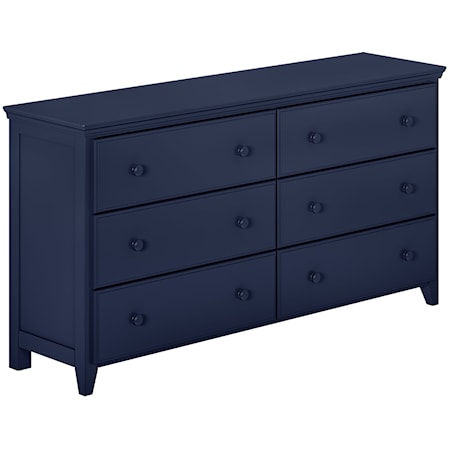 Youth 6 Drawer Dresser in Blue
