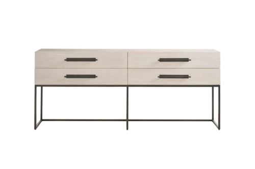 River Rock Metal Base Console