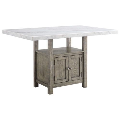 Transitional Counter-Height Dining Table with Storage
