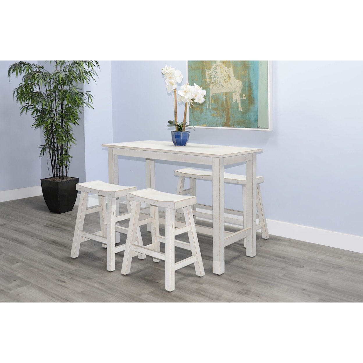 Sunny Designs Marina Mahogany Wood Dining Set