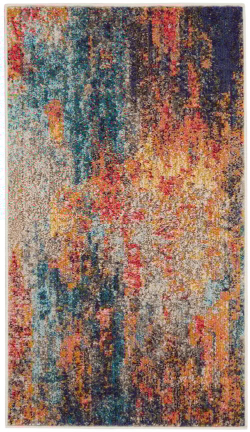 2'2" x 3'9" Multicolor Rectangle Rug