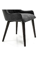 Armen Living Alana Contemporary Midnight Upholstered Dining Chair