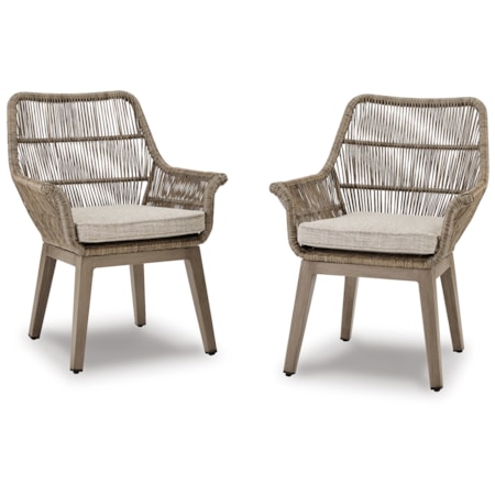 Arm Chair With Cushion (Set Of 2)