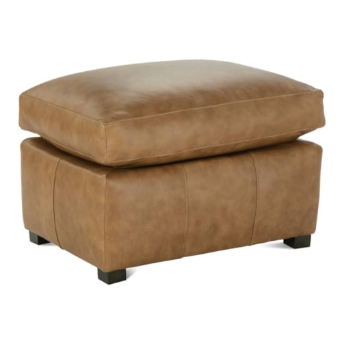 Casual Leather Chair Ottoman