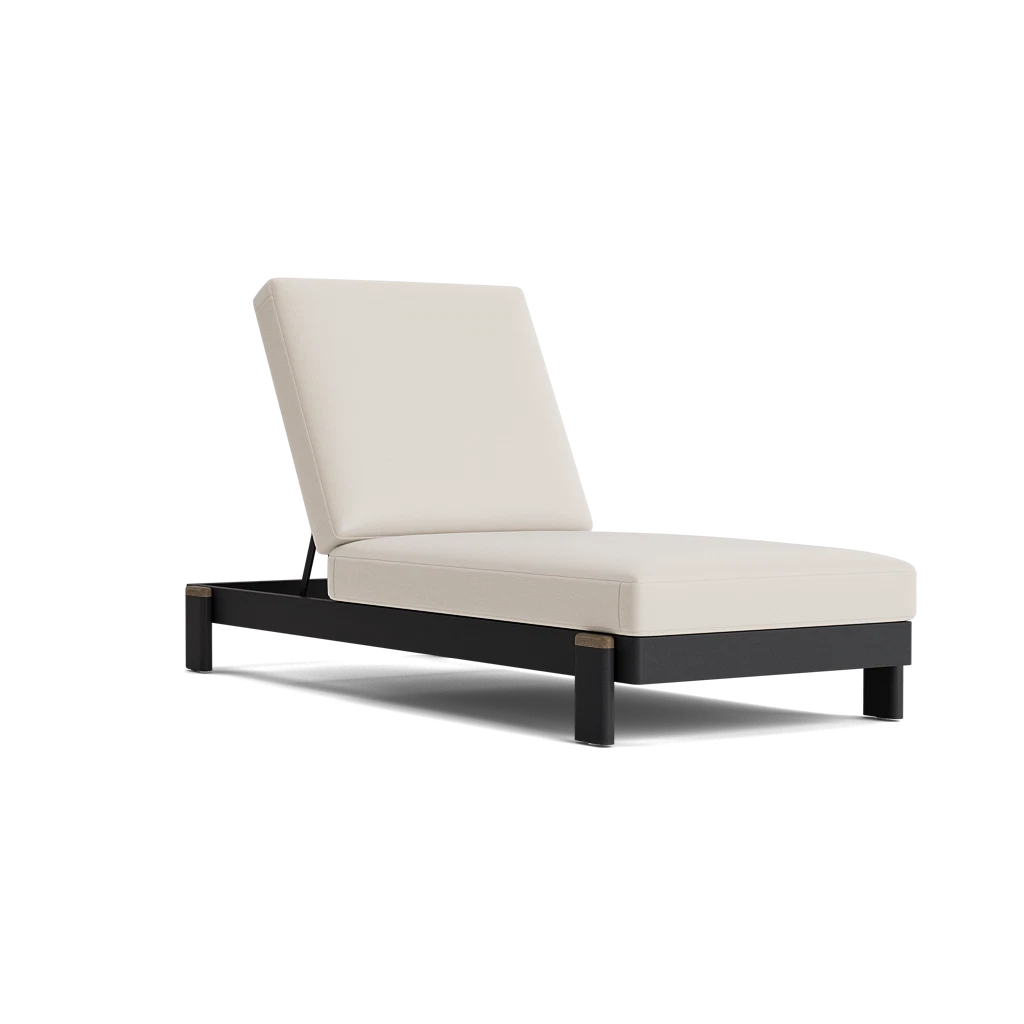 Cushioned Adj. Chaise Lounge w/Wheels