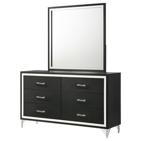 Lucia 6-drawer Dresser and Mirror