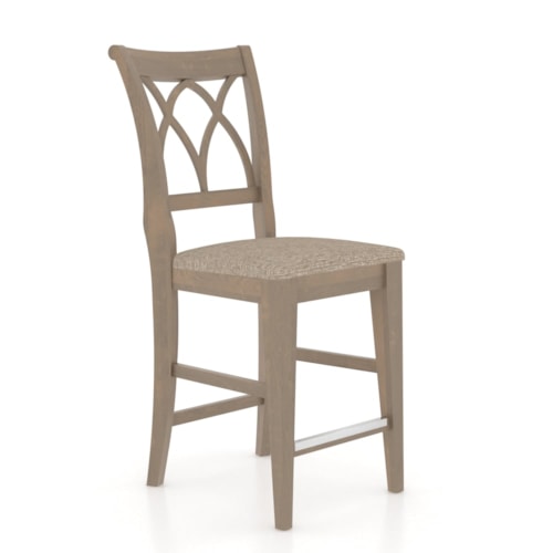 Transitional Customizable Fixed Counter Stool
