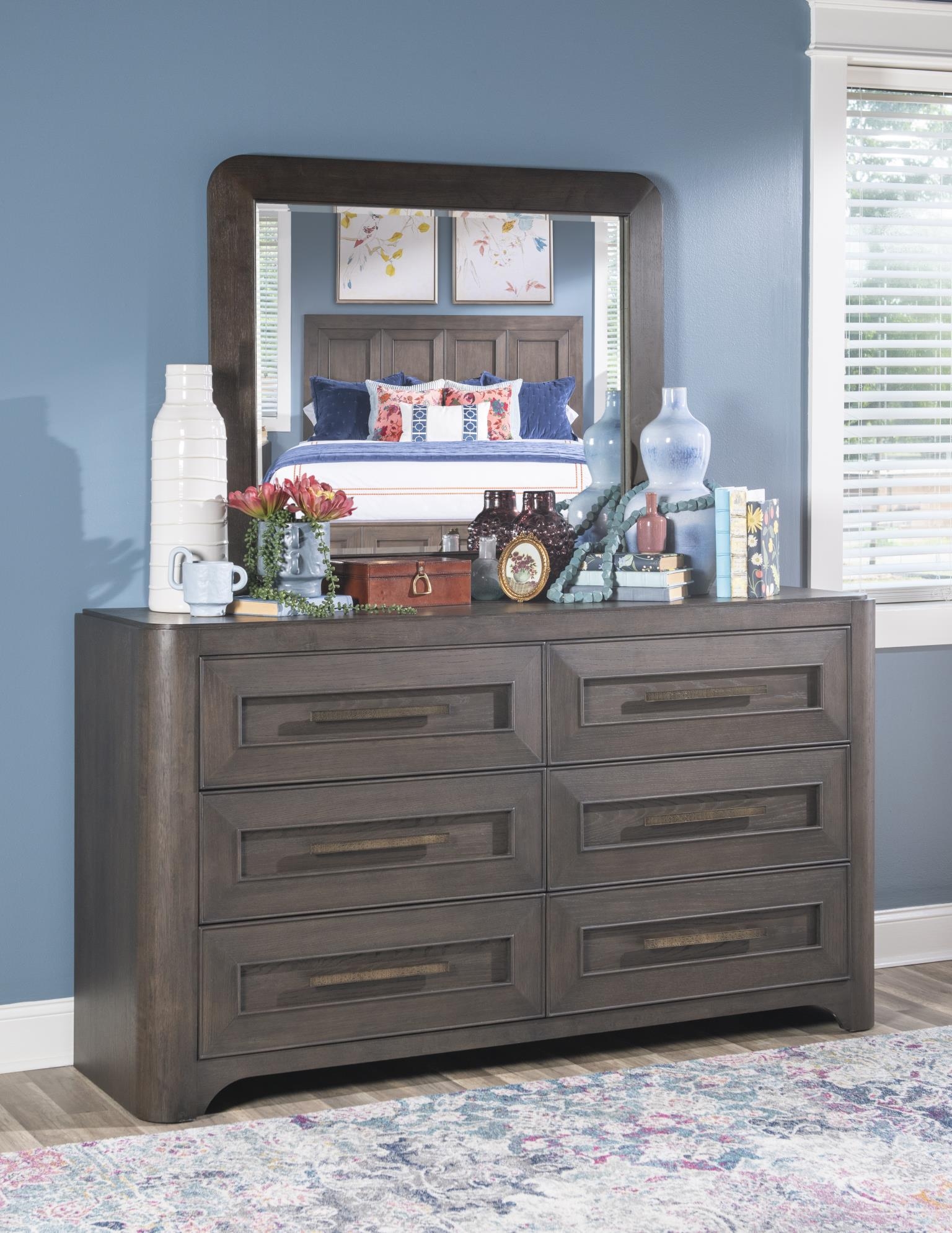6-Drawer Dresser &amp; Mirror Set