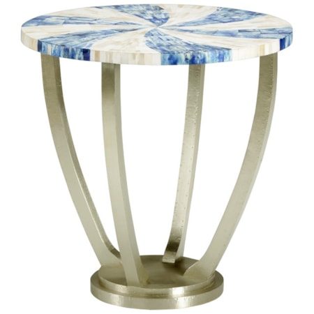 Blue Swirl Side Table