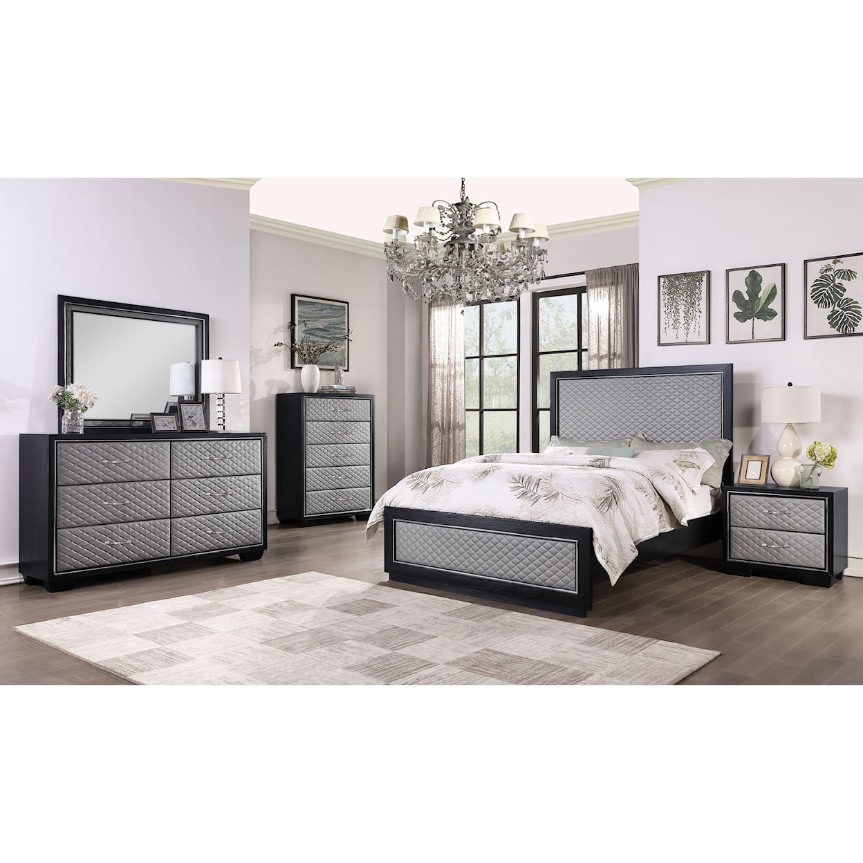New Classic Furniture Luxor King Panel Bed 