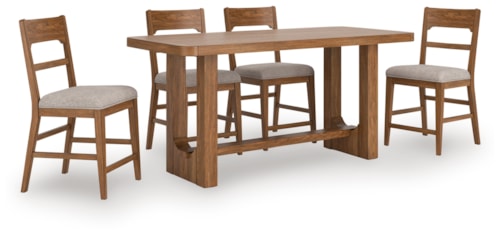 Counter Height Dining Table And 4 Barstools