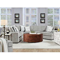 Contemporary Gray Callaway Pewter Sectional Sofa