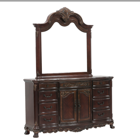 9-Drawer Dresser and Mirror