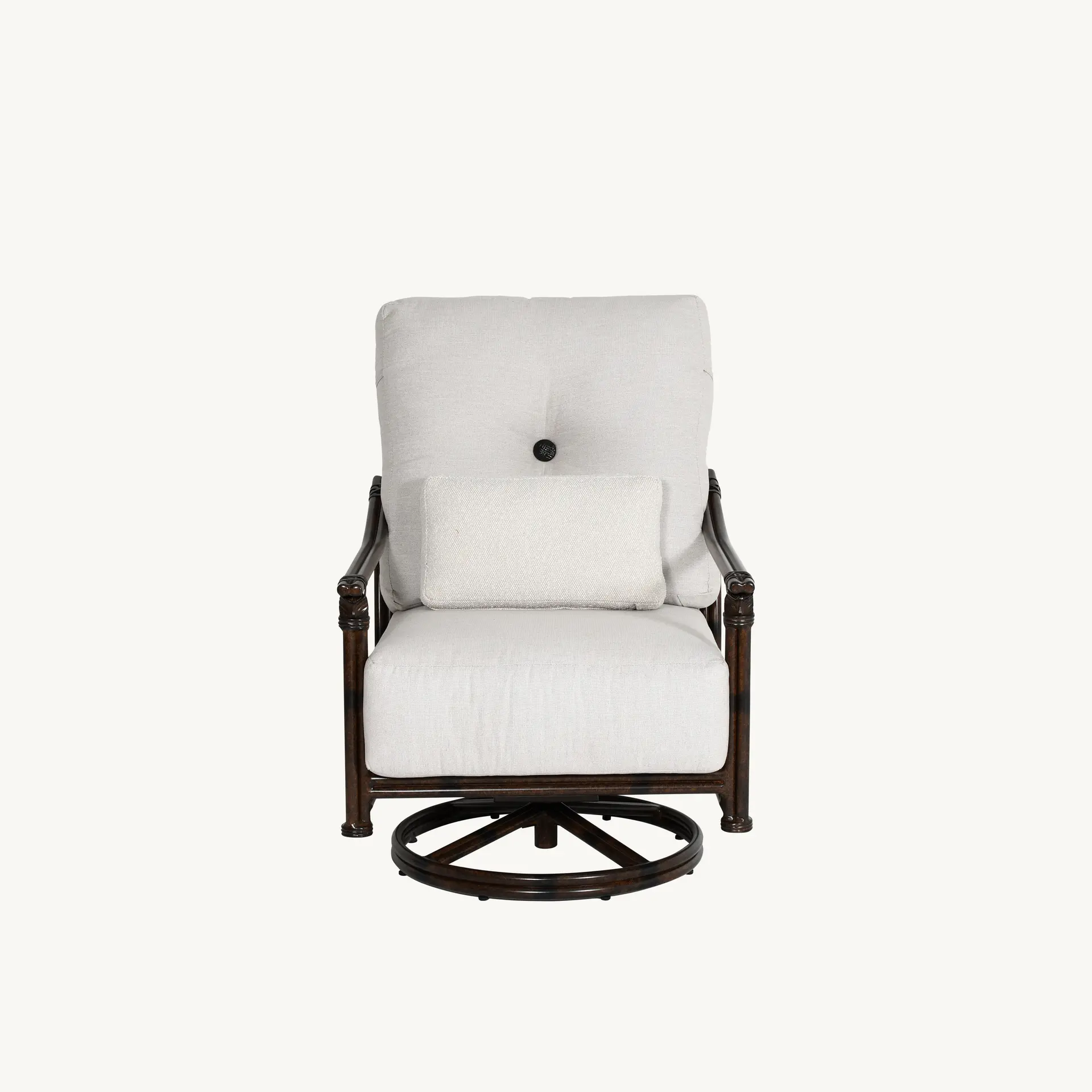 Cushioned Swivel Rocker w/Accent Pillow