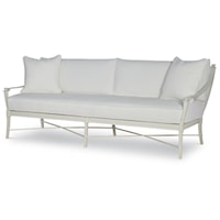 Customizable Outdoor Sofa with Throw Pillows