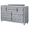 Furniture of America Alzir 7-Drawer Dresser with Button Tufting