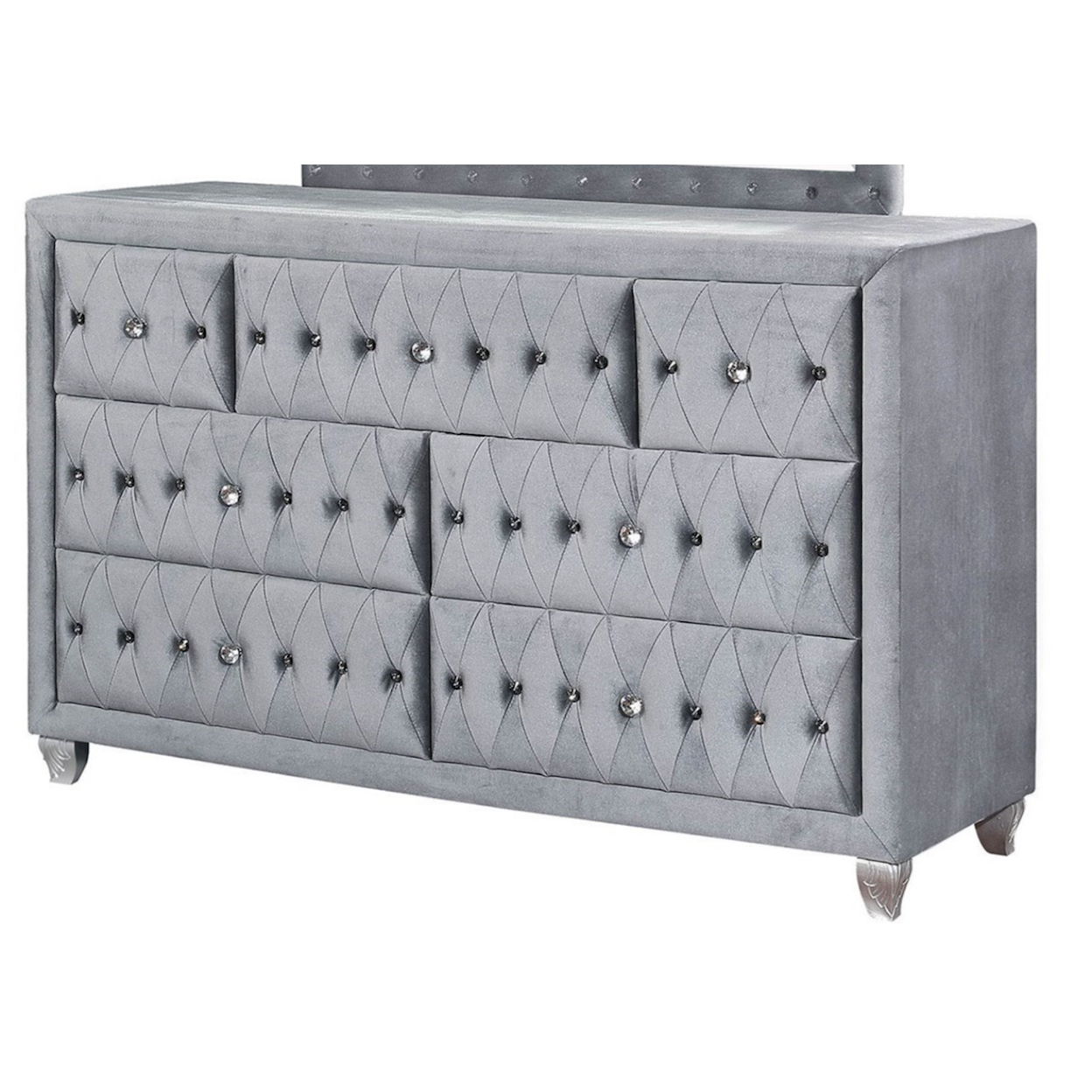 FUSA Alzir 7-Drawer Dresser with Button Tufting