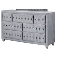 Glam 7-Drawer Dresser with Button Tufting