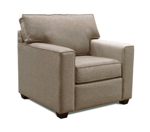 Transitional Arm Chair with Tapered Legs