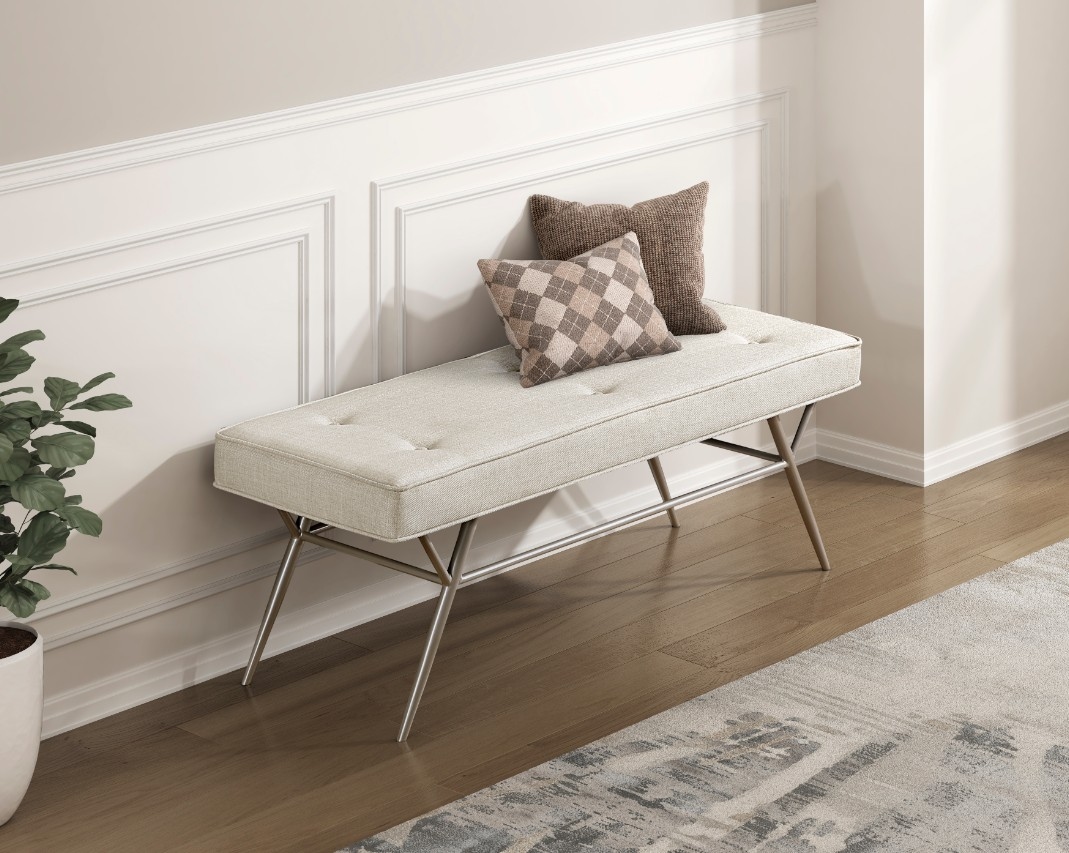 Homelegance Warren Chic Upholstered Accent Bench w/Tufting