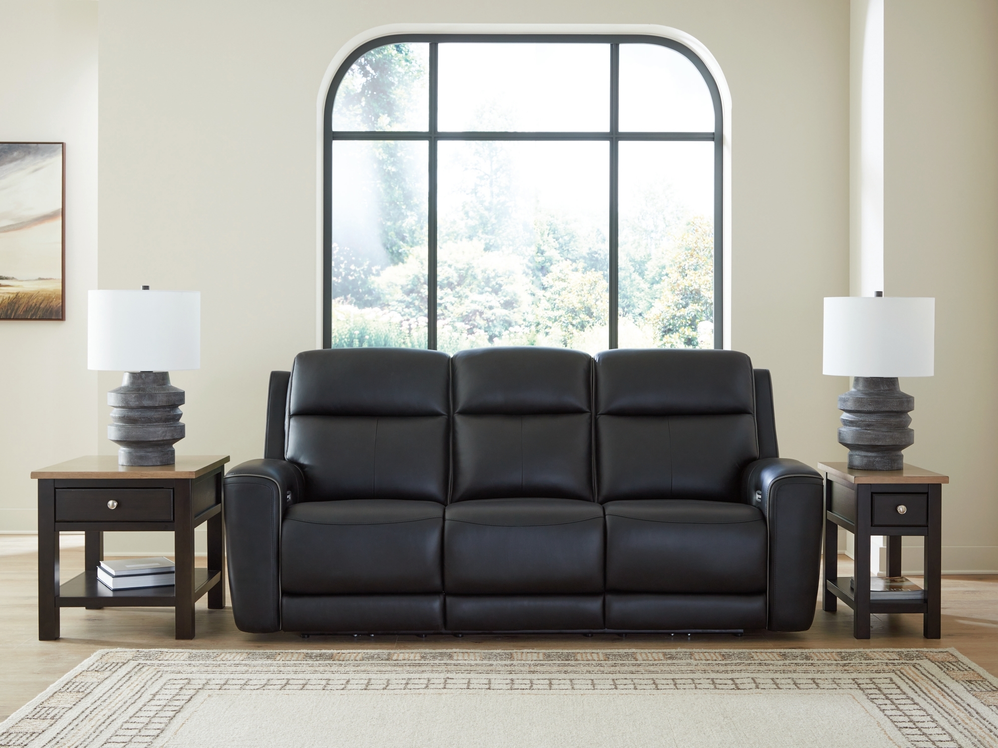 Pwr Rec Sofa With Adj Headrest