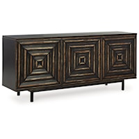 Contemporary 3-Door Accent Cabinet