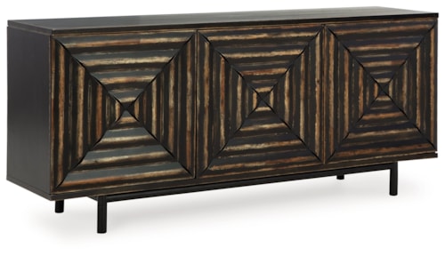 Contemporary 3-Door Accent Cabinet
