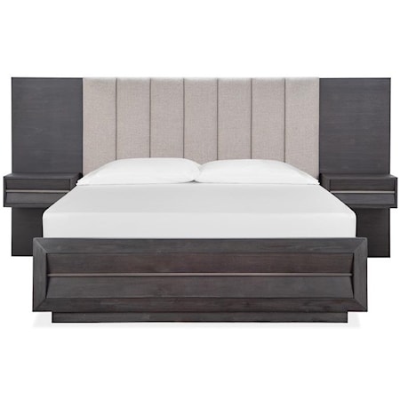California King Wall Upholstered Bed