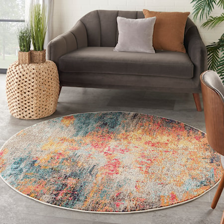 5&apos;3&quot; Round  Rug