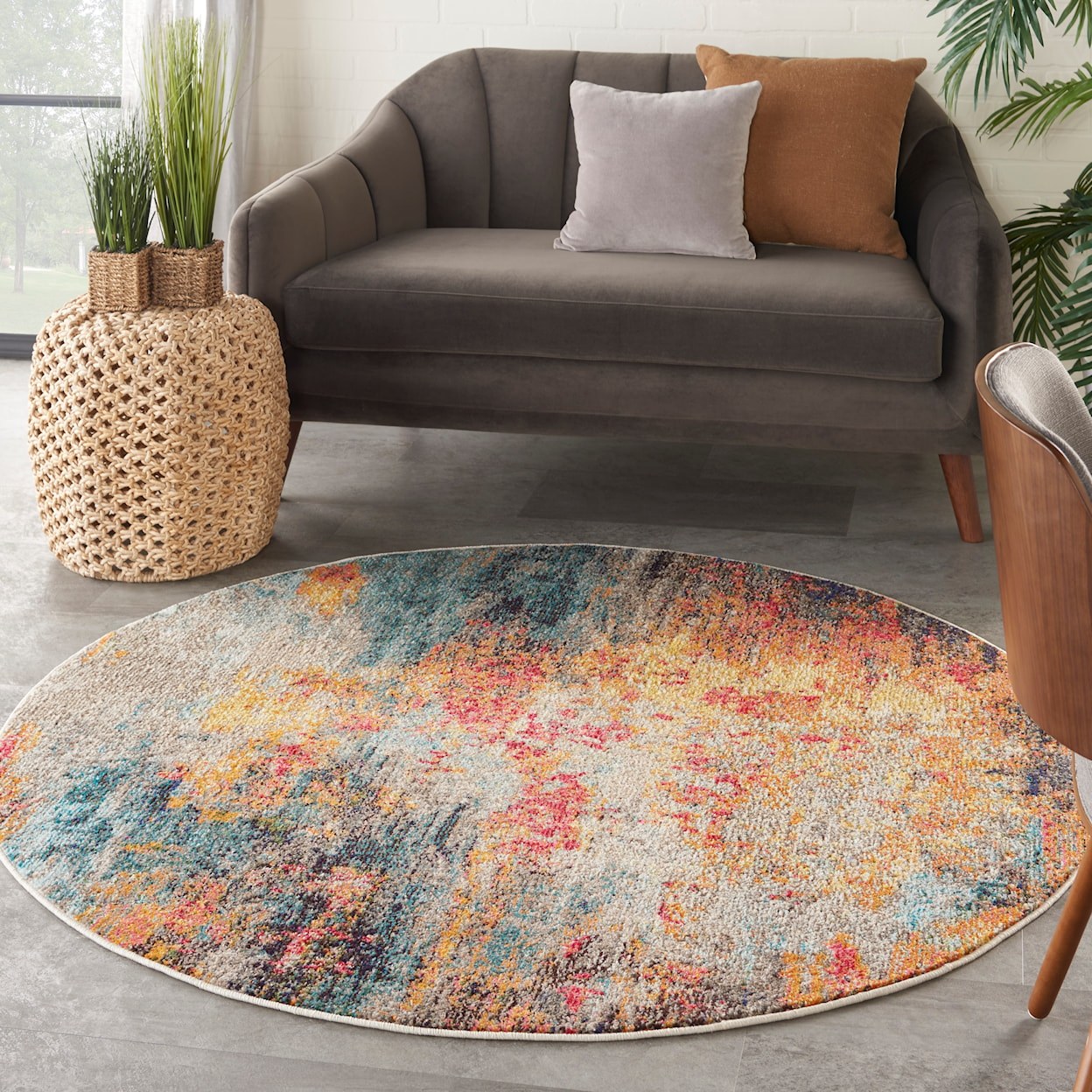 Nourison Celestial 4' Round  Rug