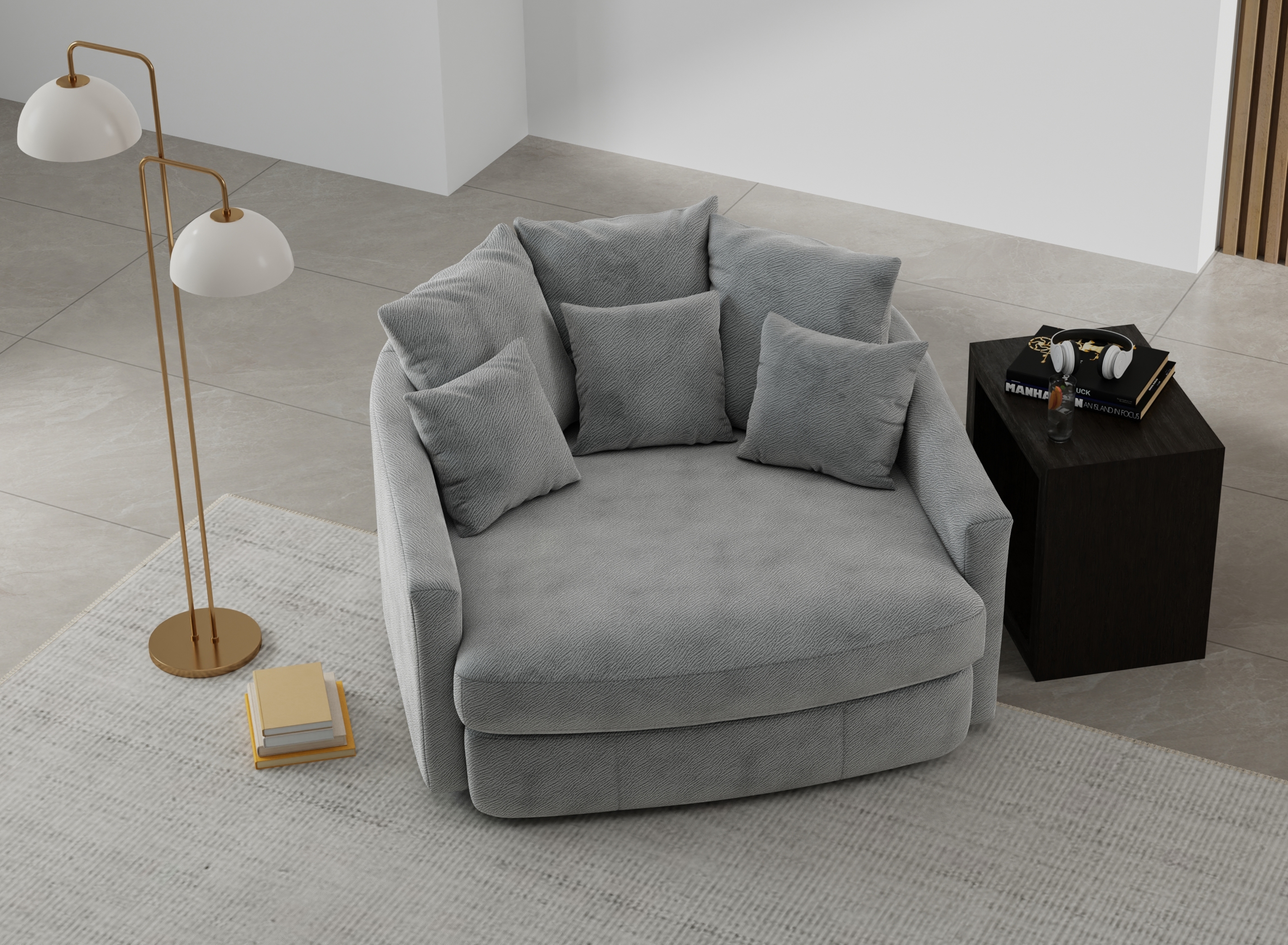 Jackson Furniture Matty Round Accent Cuddle Chaise