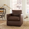 Liberty Furniture Weston Leather Swivel Accent Chair - Timber