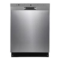 GE 24" Built-In Front Control Dishwasher with Stainless Steel Tall Tub Stainless Steel