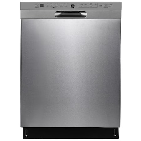 GE 24" Built-In Front Control Dishwasher with Stainless Steel Tall Tub Stainless Steel