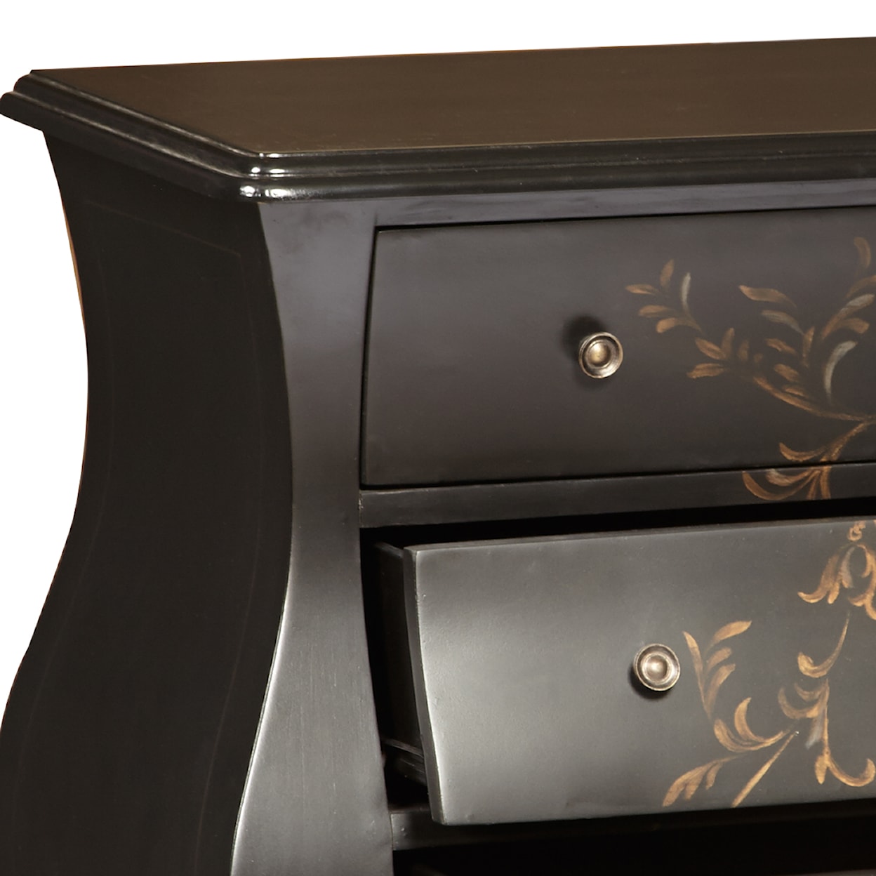Accentrics Home Accents Three Drawer Bombay Chest in Black
