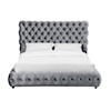 Crown Mark Flory Upholstered Queen Bed with Tufting