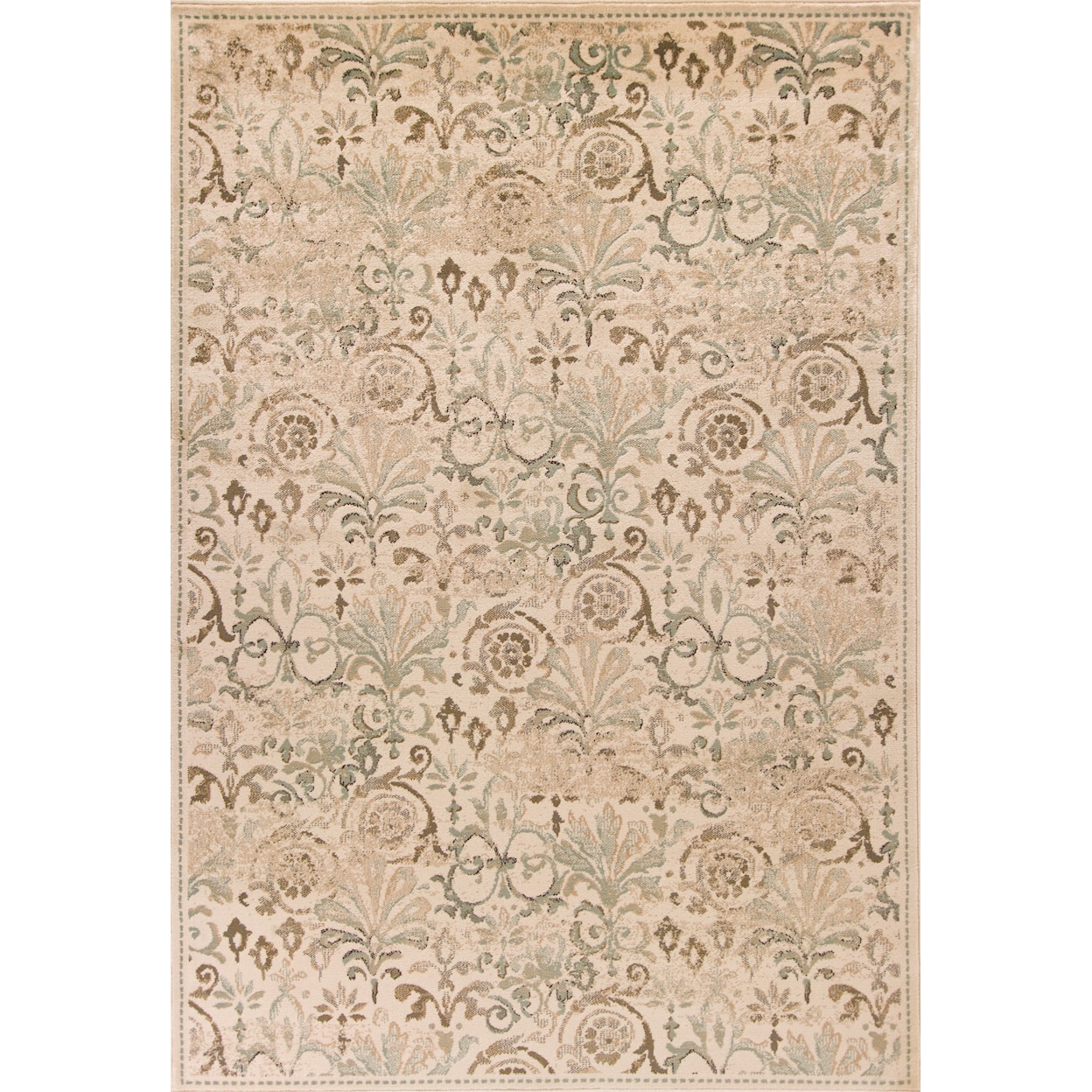 Kas Heritage 7'7" X 7'7" Ivory Florence Area Rug