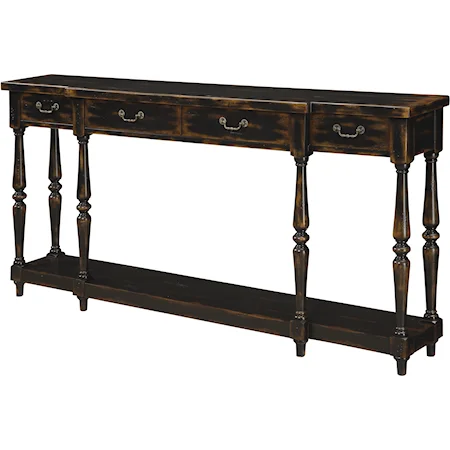 Four Drawer Console Table