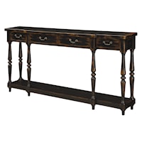 Traditional Four Drawer Console Table