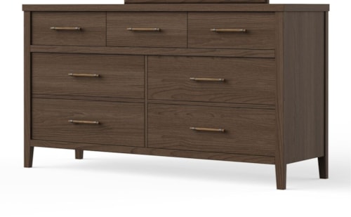 Transitional 7-Drawer Dresser with Smooth Drawer Guides