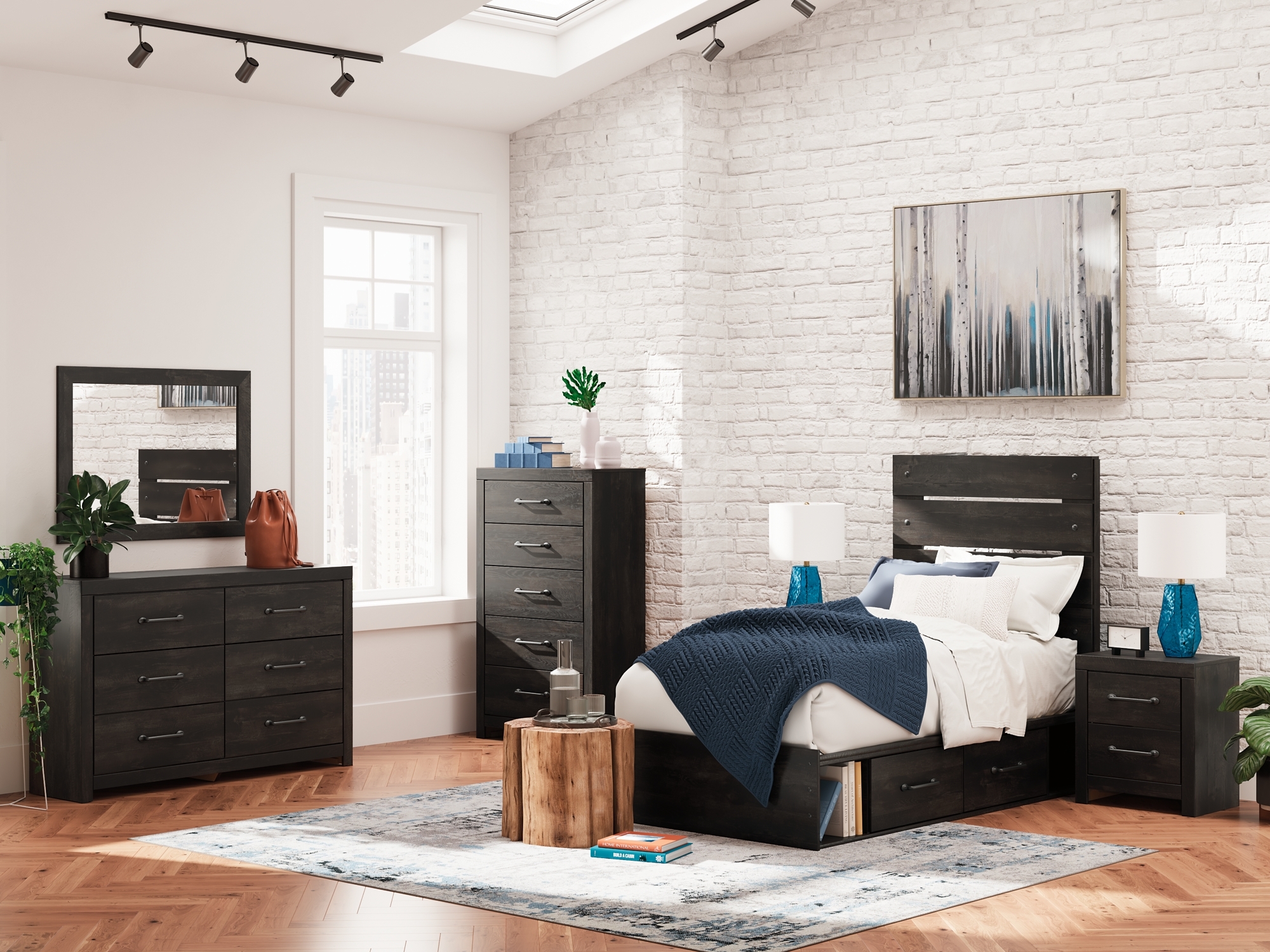 Signature Design by Ashley Hollivern Twin Panel Storage Bed