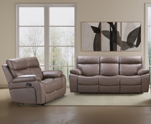 Stokes Toffee Manual Reclining Sofa And Loveseat