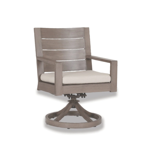 Transitional Outdoor Swivel Rocking Dining Chair
