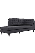 Modway Empress Empress Contemporary Upholstered Large Tufted Ottoman - Gray