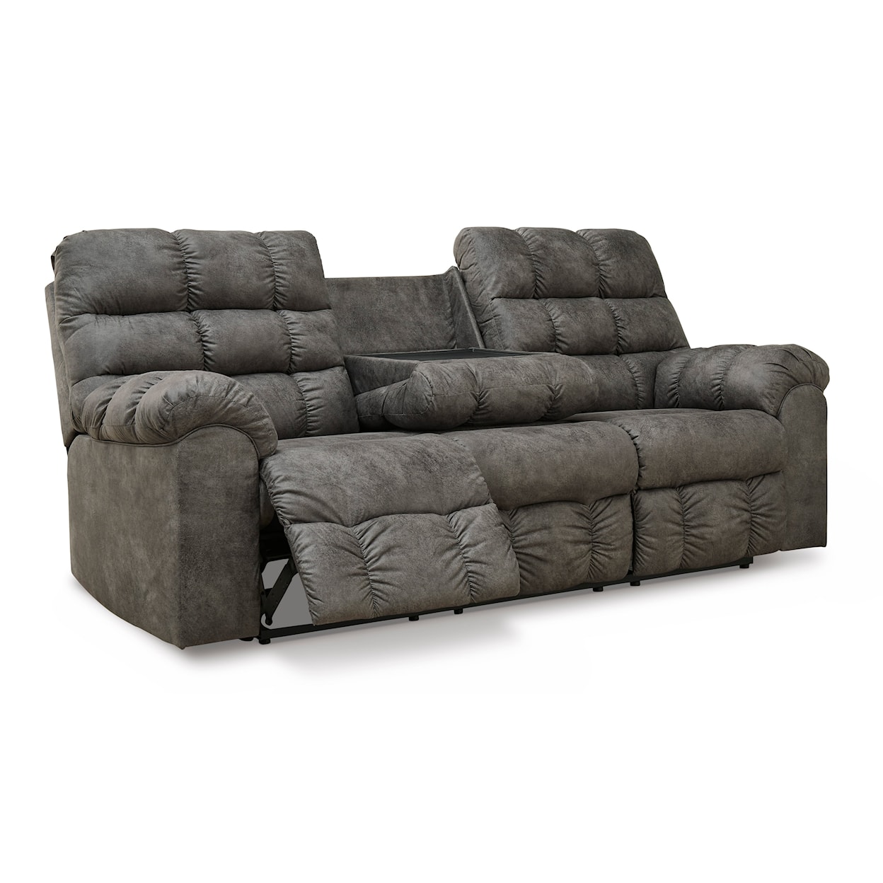 Signature Design by Ashley Furniture Derwin Reclining Sofa with Drop Down Table